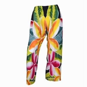Tropical Print Capri Pants size Large